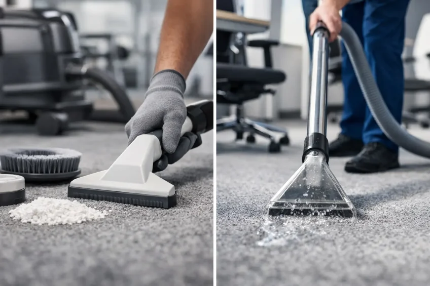 Dry Versus Wet Carpet Cleaning for Offices