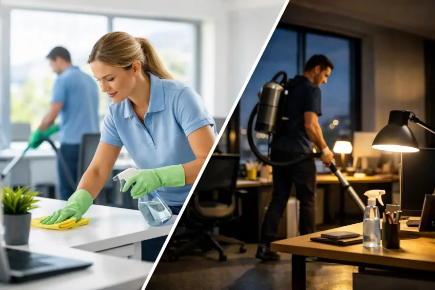 Daytime Versus Evening Cleaning for Offices